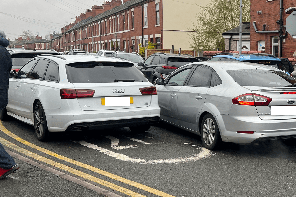 Irresponsible parking outside Wrexham school