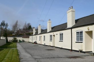 The Alms terraced houses in Ruabon