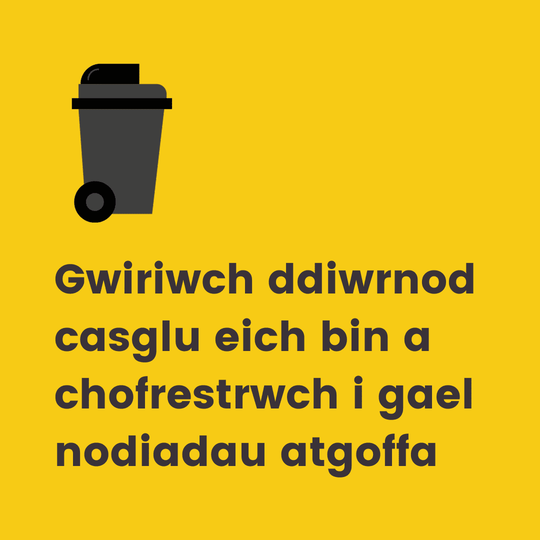 Check your bin day Welsh