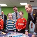 His Royal Highness Prince Williams meets schoolchildren at All Saints School in Wrexham