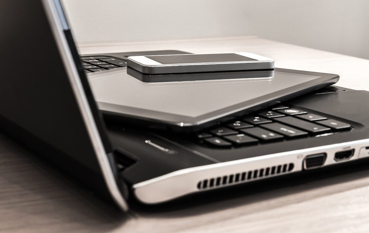 devices stacked on top of each other