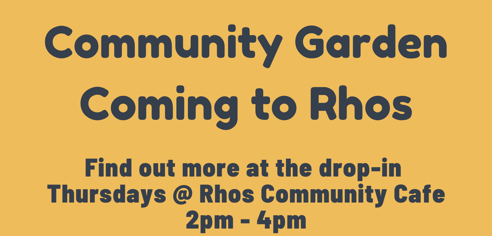 Mae gardd gymunedol Rhos angen eich cefnogaeth
