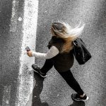 Person crossing the road