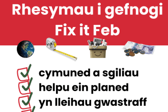 Annog trigolion Wrecsam i ymuno ag ymgyrch "Fix It Feb" Caffi Trwsio Cymru