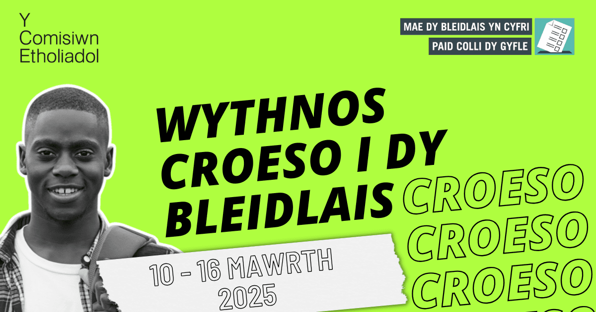 Wythnos Croeso i Dy Bleidlais