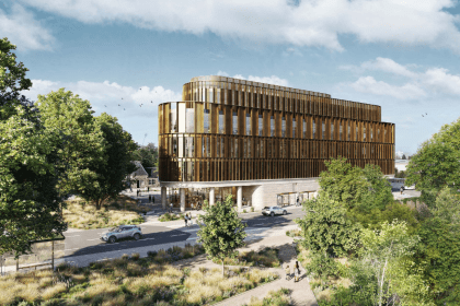 Cgi impression of the proposed transport hub in Wrexham