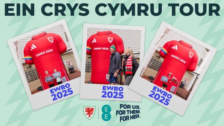 CBDC yn cyhoeddi Taith ‘Ein Crys Cymru’ cyn UEFA EWRO Menywod 2025