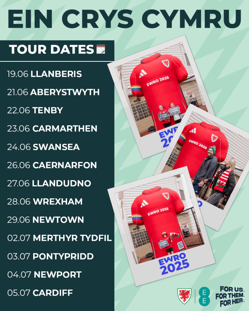 CBDC yn cyhoeddi Taith ‘Ein Crys Cymru’ cyn UEFA EWRO Menywod 2025