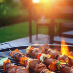 barbecue cooking in warm weather