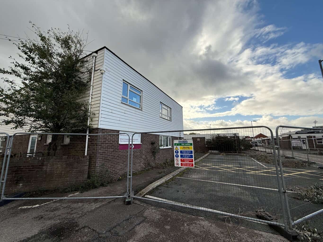 building with fencing surrounding