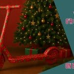 E-Scooter in Christmas wrapping paper