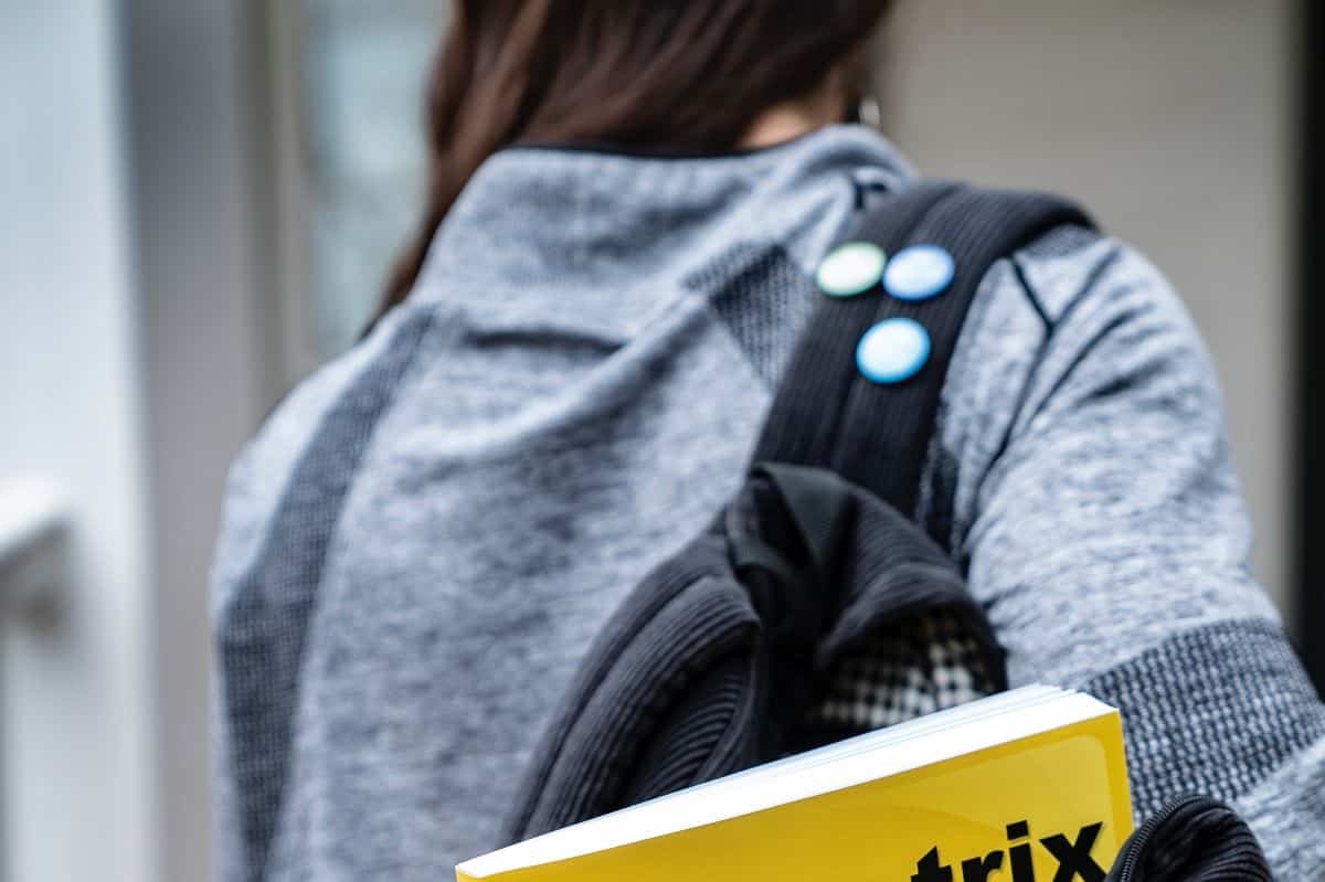 Student with their school bag