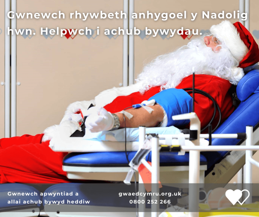 Welsh Blood Service Christmas Appeal Poster