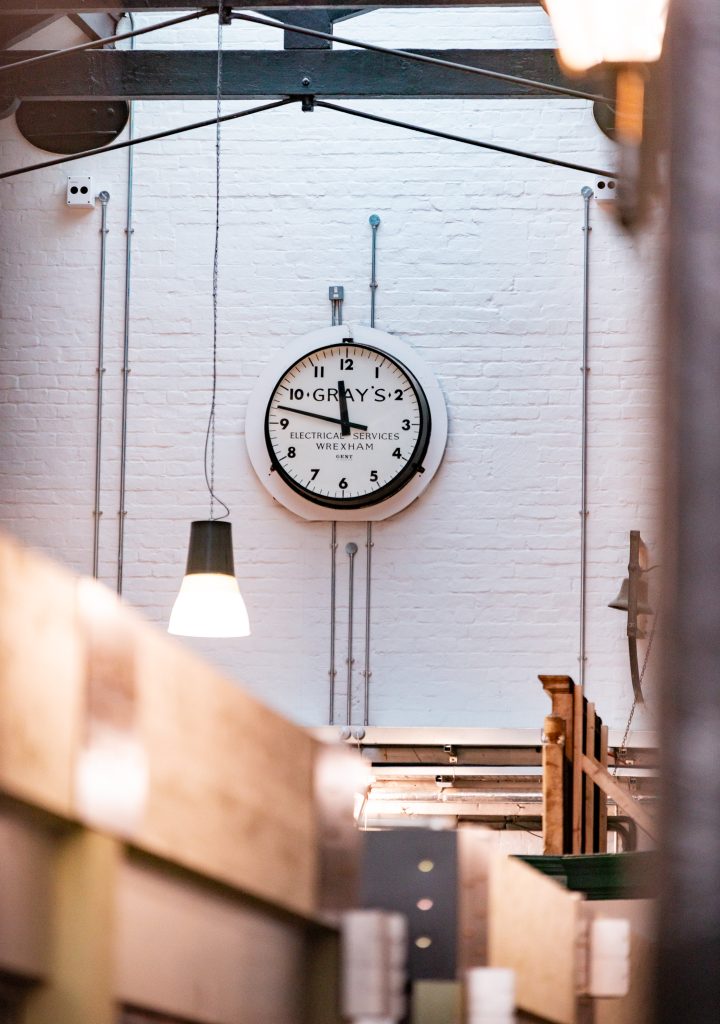 Restored Clock in Wrexham Butchers Market