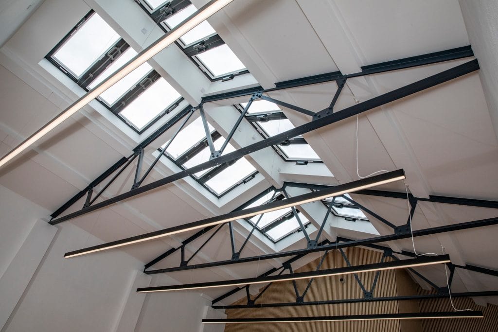 Wrexham Old Library ceiling structure