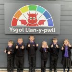 Pupils at Ysgol Llan y Pwll