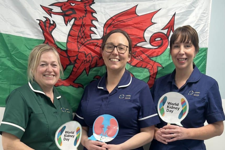 The renal team at the Maelor Hospital in Wrexham