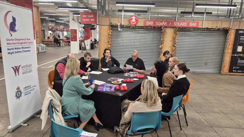 Lleoliadau Wrecsam yn dod at ei gilydd i gefnogi Siarter Diogelwch yn y Nos Wrecsam
