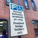 Blue badge holders only parking