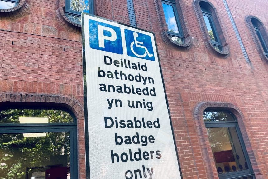 Blue badge holders only parking