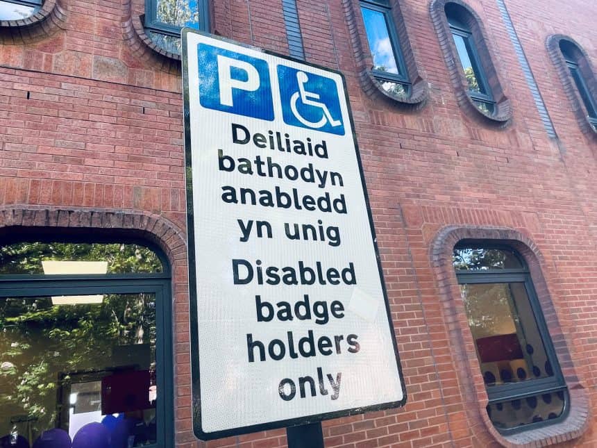 Blue badge holders only parking