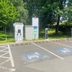 Electric vehicle chargers - Library car park