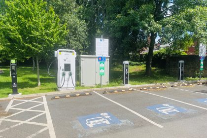 Electric vehicle chargers - Library car park