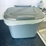 Food caddy in kitchen - keep caddy fresh in warm weather