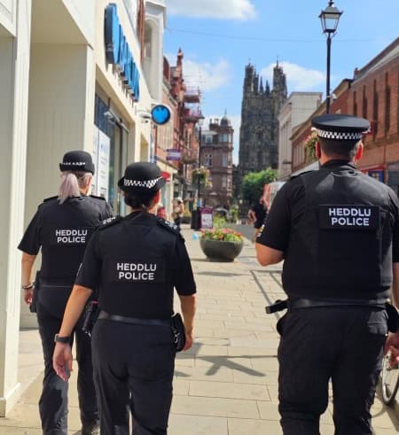 North Wales Police in Wrexham city centre