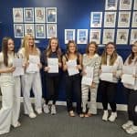 Students at The Maelor School, Penley, celebrating their GCSE results today!