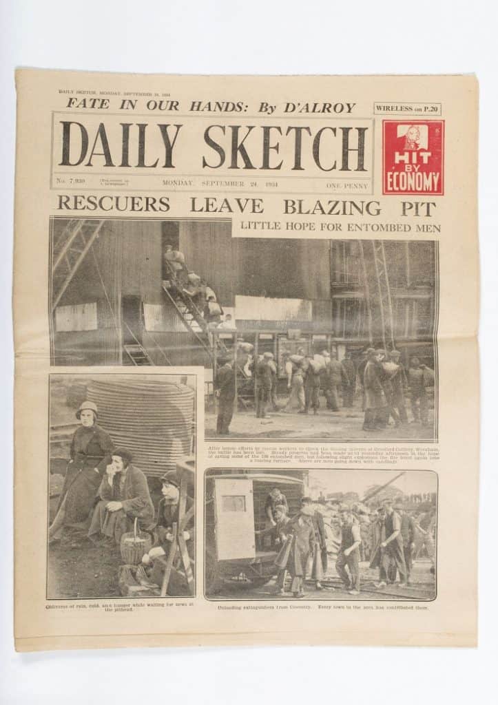Gresford pit disaster news coverage