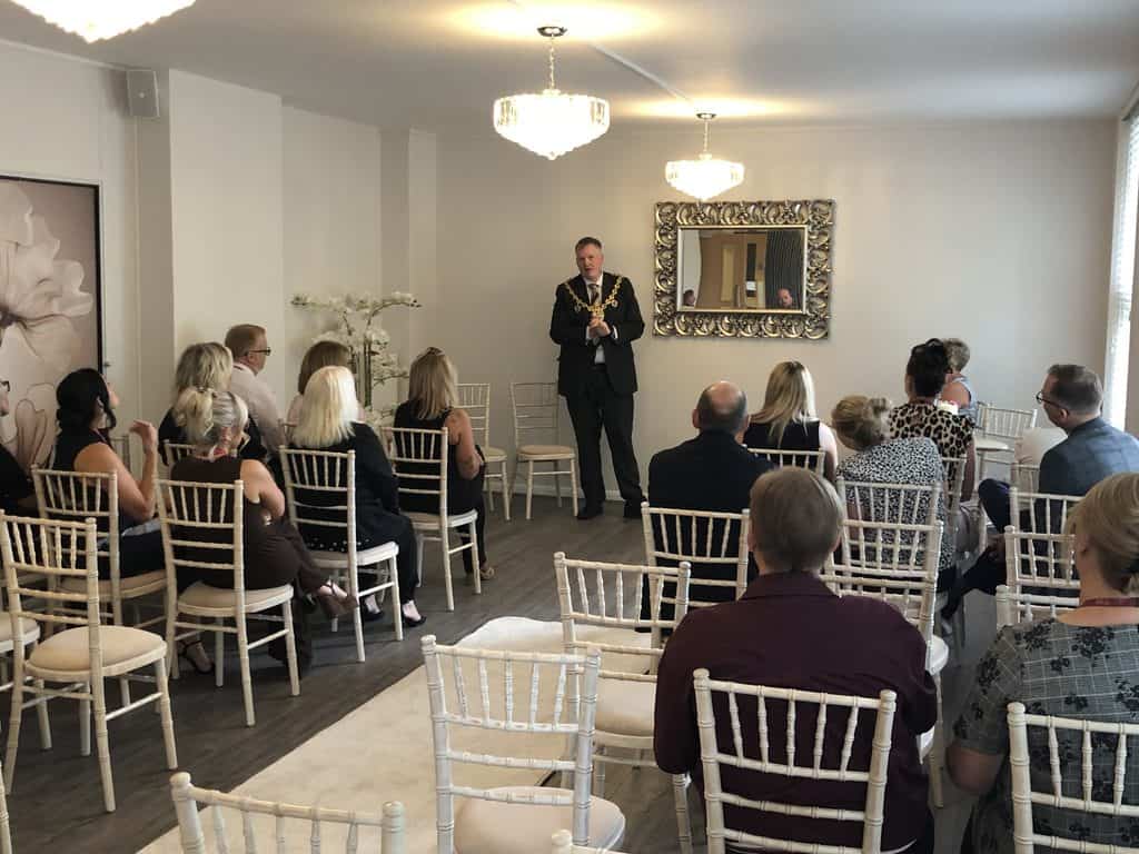 Mayor in attendance for the reopening of the ceremony room