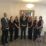 Mayor with the Registrar team