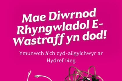 Ailgylchwch eich ceblau diangen ar gyfer Diwrnod Rhyngwladol E-Wastraff 2026